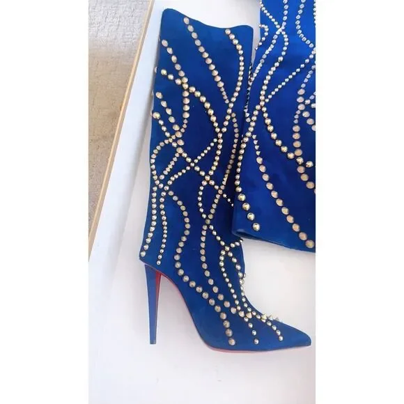 Christian Louboutin Astrilarge Botta Pika 100 Boots Galactiqueen 37.5EU/7.5US - Picture 5 of 12